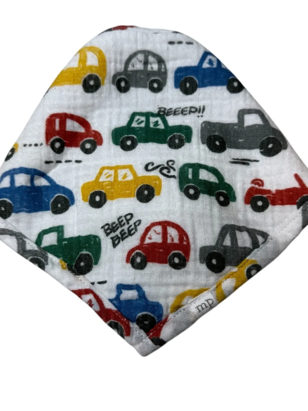 Mud Pie Baby's Quilted Bib Cars Trucks Print